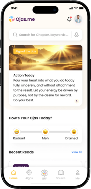 Ojas.me mobile app